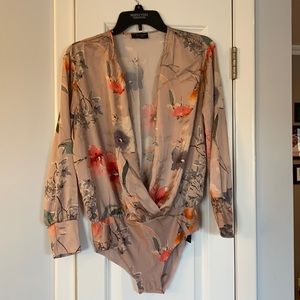 EUC Zara floral bodysuit